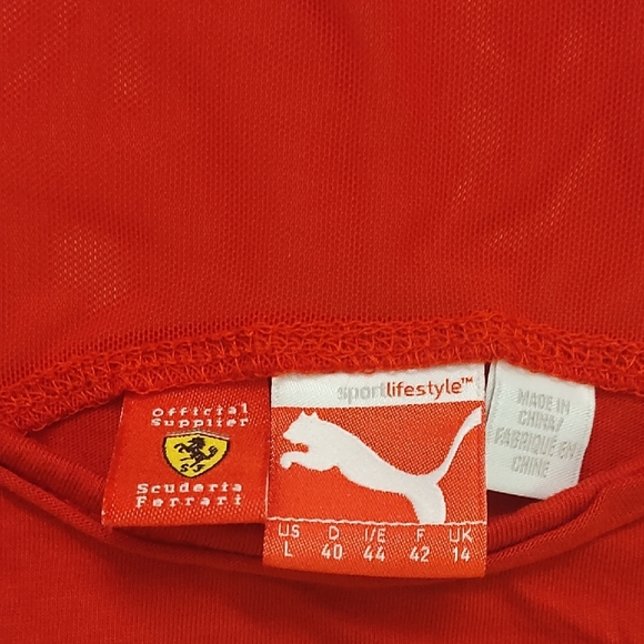 Puma Red Racerback Tank with Silver Crest Logo - Picture 2 of 7